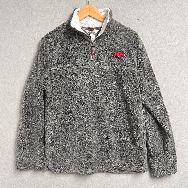 Arkansas Razorbacks Fleece Quarter Zip Size Medium
