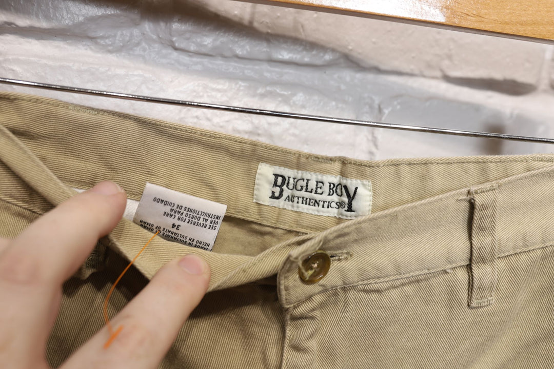 90s bugle boy tan shorts size 32/10.5