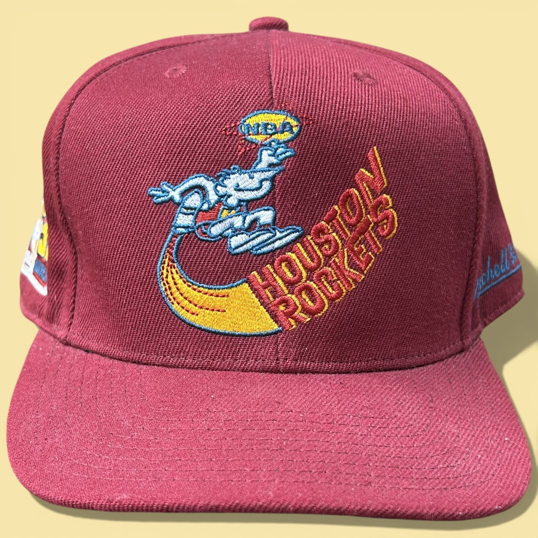 Houston rockets Mitchell and Ness Throwback Fitted Hat Size 8