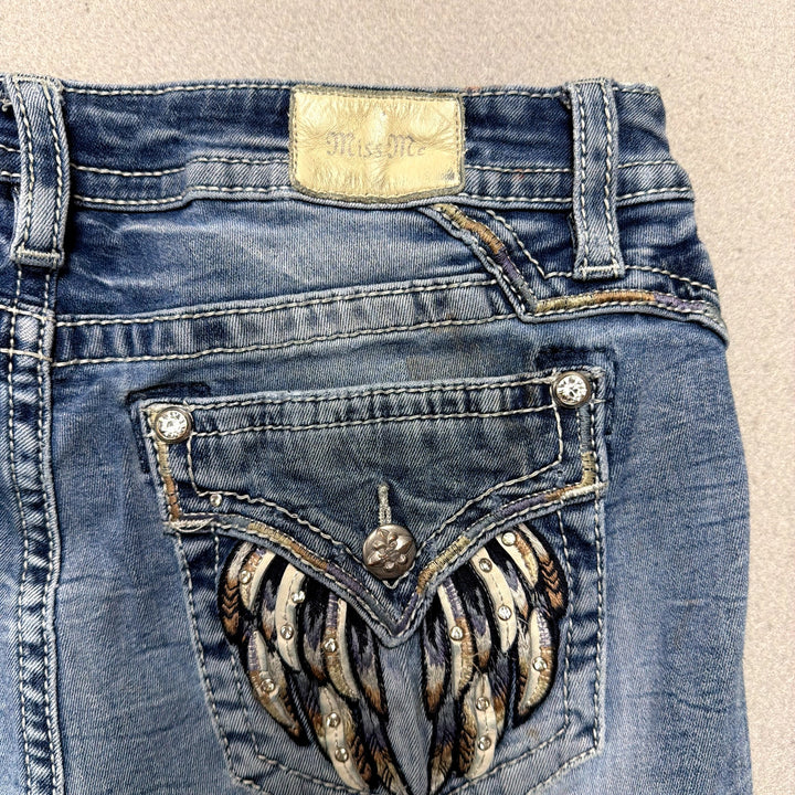 Vintage Miss Me Y2K Embroidered Pocket Jeans Size 34