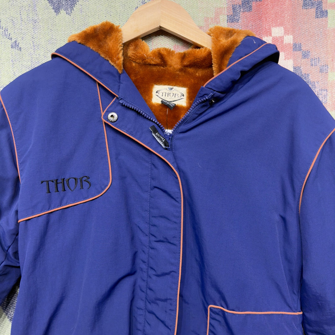 Thor Faux Fur Lined Vintage Jacket Medium 2000s