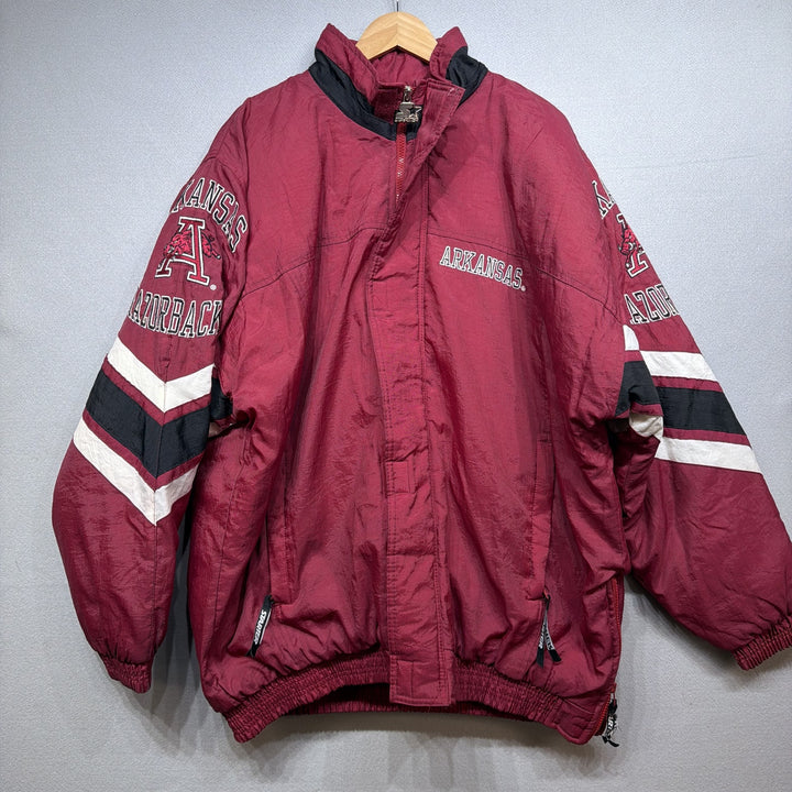 Vintage 90s Arkansas Starter Puffer Jacket Size XL