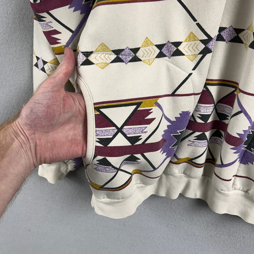 Vintage Western Aztec Art Unlimited All over Print Sweatshirt Size Large