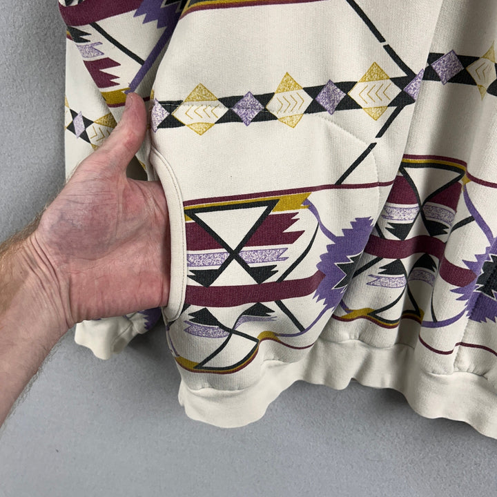 Vintage Western Aztec Art Unlimited All over Print Sweatshirt Size Large
