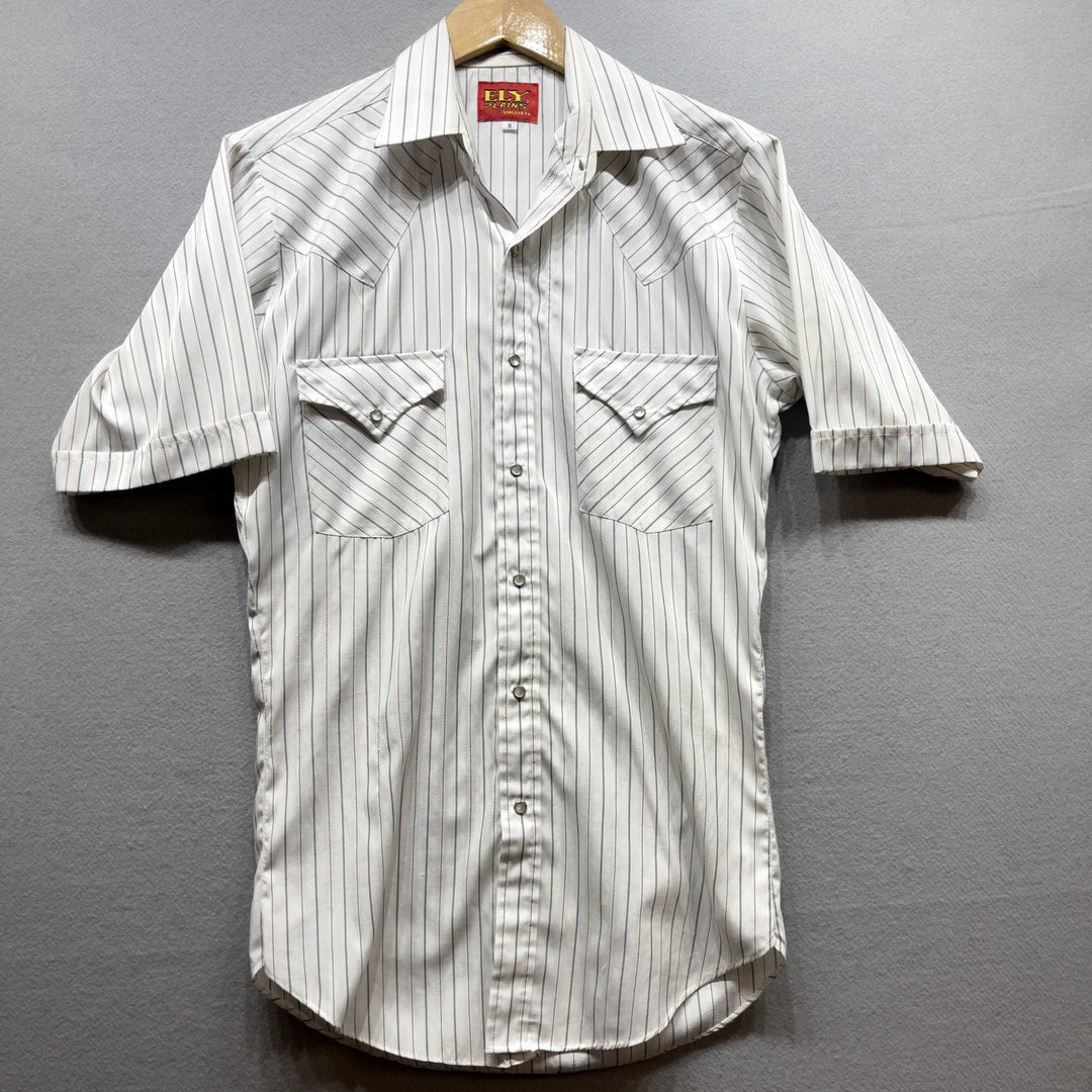 Ely Plains Striped Western Pearl Snap Button Up Shirt Size Small