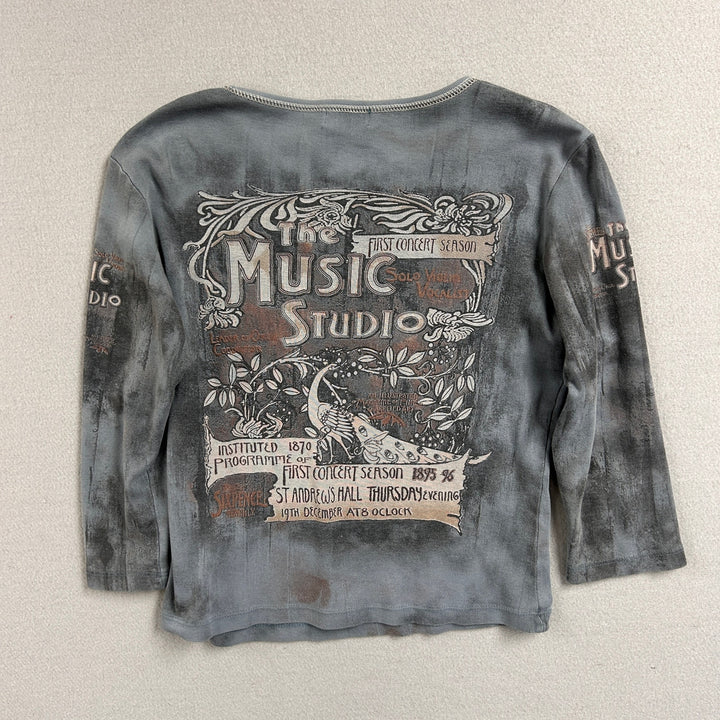 Vintage Cactus Music Studio Y2K t Shirt Size Small