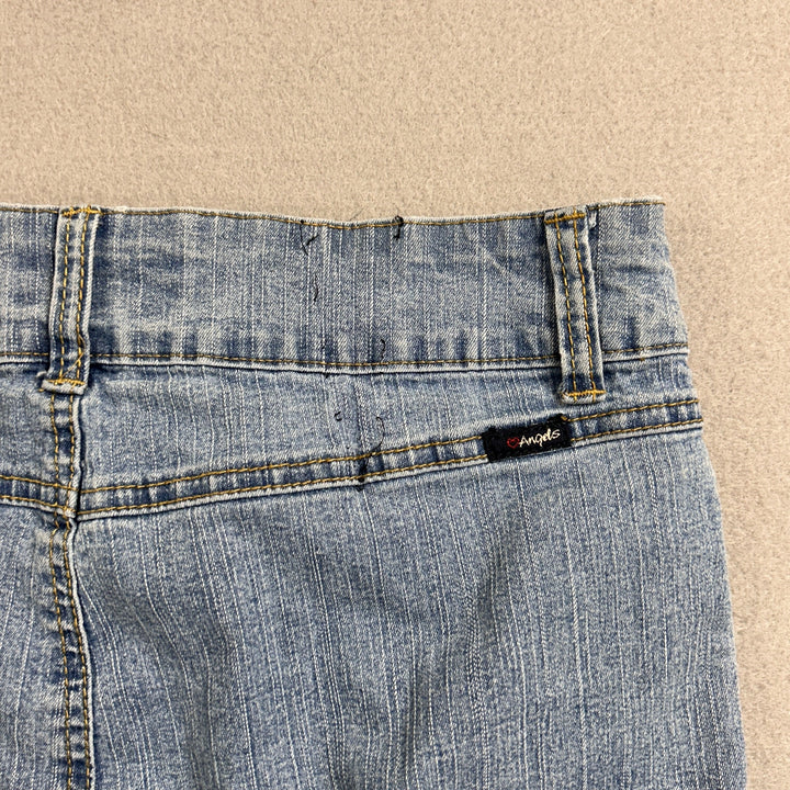 Vintage Angels Jeans Ruffled Denim Skirt Size 28