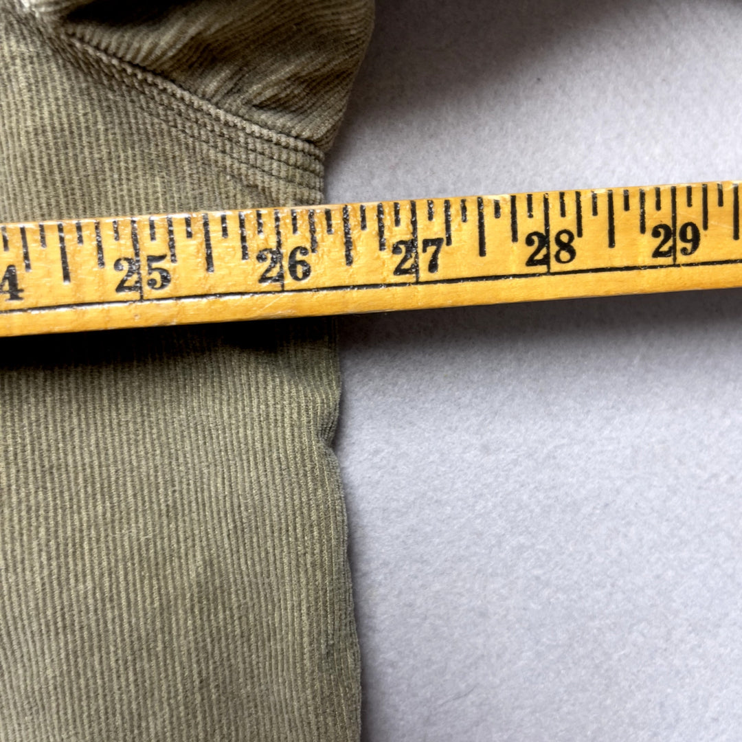 90's Men's Columbia Olive Green Corduroy Button Down Shirt XXL