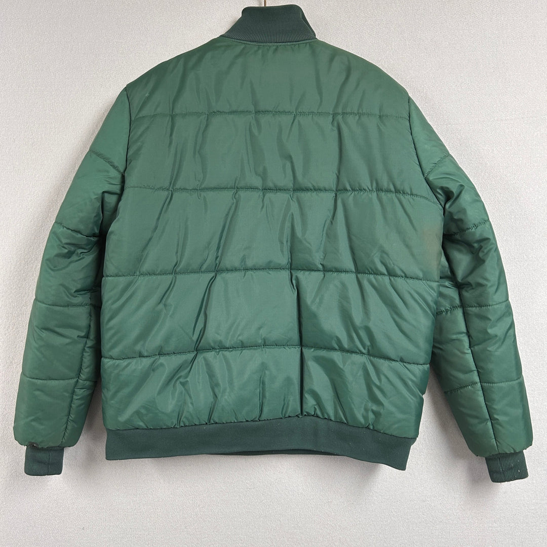Vintage Izod Lacoste Half Zip Green Puffer Jacket Size Large