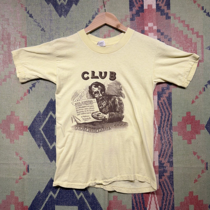 Vintage Club Cigarette Rolling Papers T Shirt Small 70s