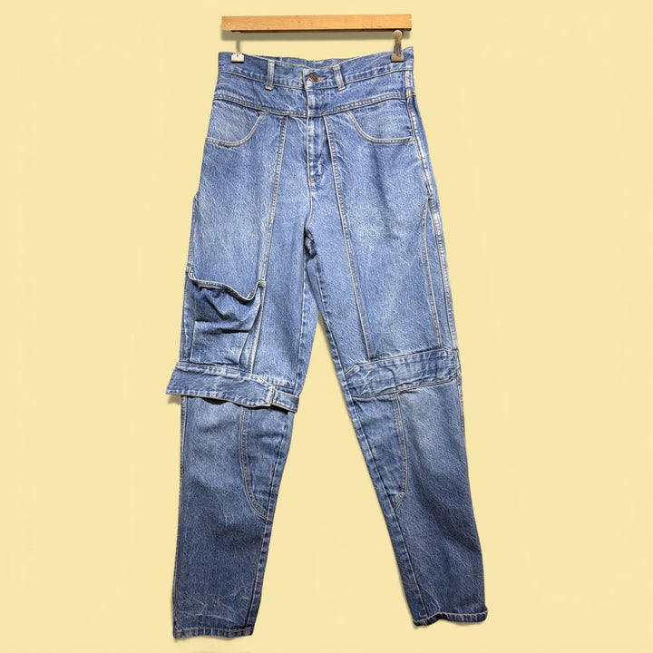 Vintage Guess Paris 80s Strap Pocket Jeans Size 28