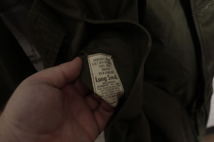 50s Vintage OD 7 Overcoat Size Small