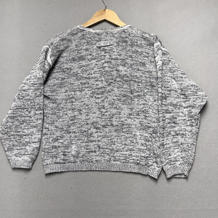 90's Hunters Run Women's Button Front Sweater White Size Large