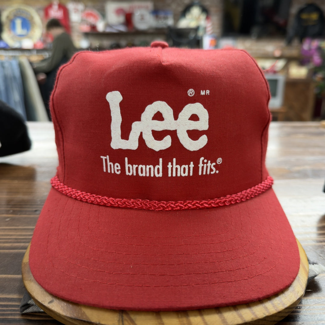 Lee Vintage Red Snapback Hat 80s