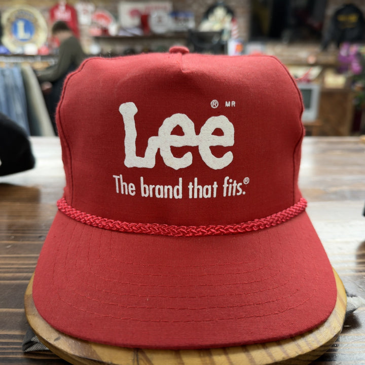 Lee Vintage Red Snapback Hat 80s
