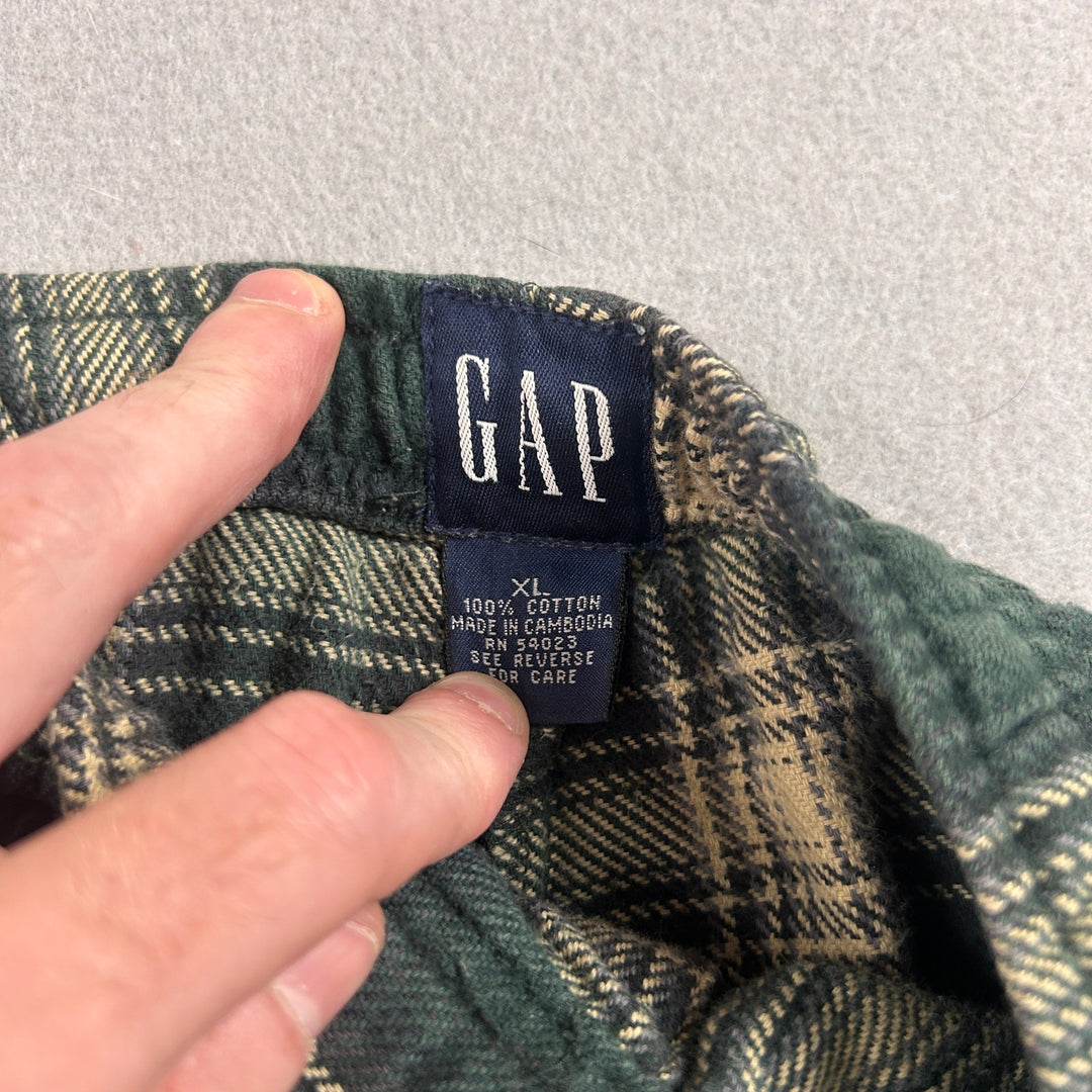 Vintage Gap Plaid Flannel Cargo Pants Size XL