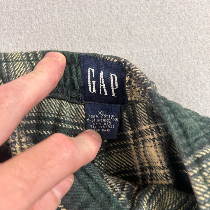 Vintage Gap Plaid Flannel Cargo Pants Size XL
