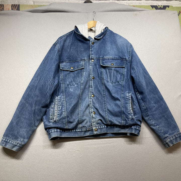 Vintage 90s Saugatuck Hooded Denim Jacket Size Large