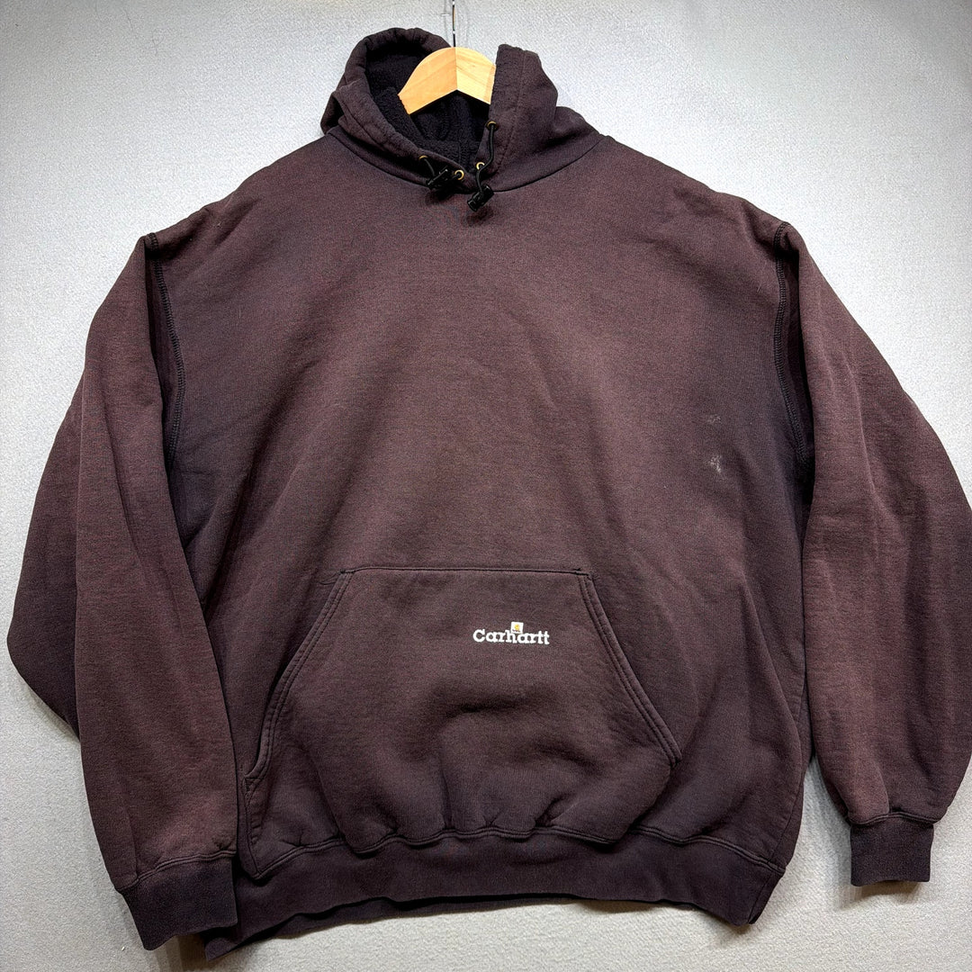 Vintage Carhartt Sun Faded Black Hoodie Size XXXL