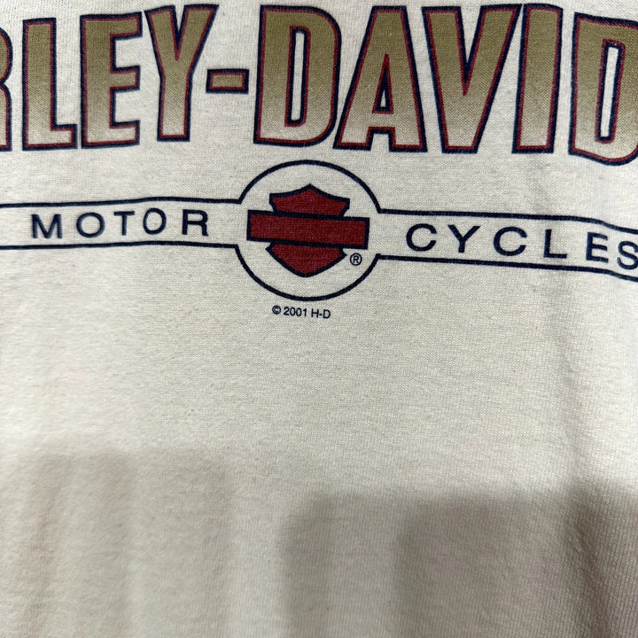 Vintage Harley Davidson USA Flag Sleeve T Shirt Size Medium