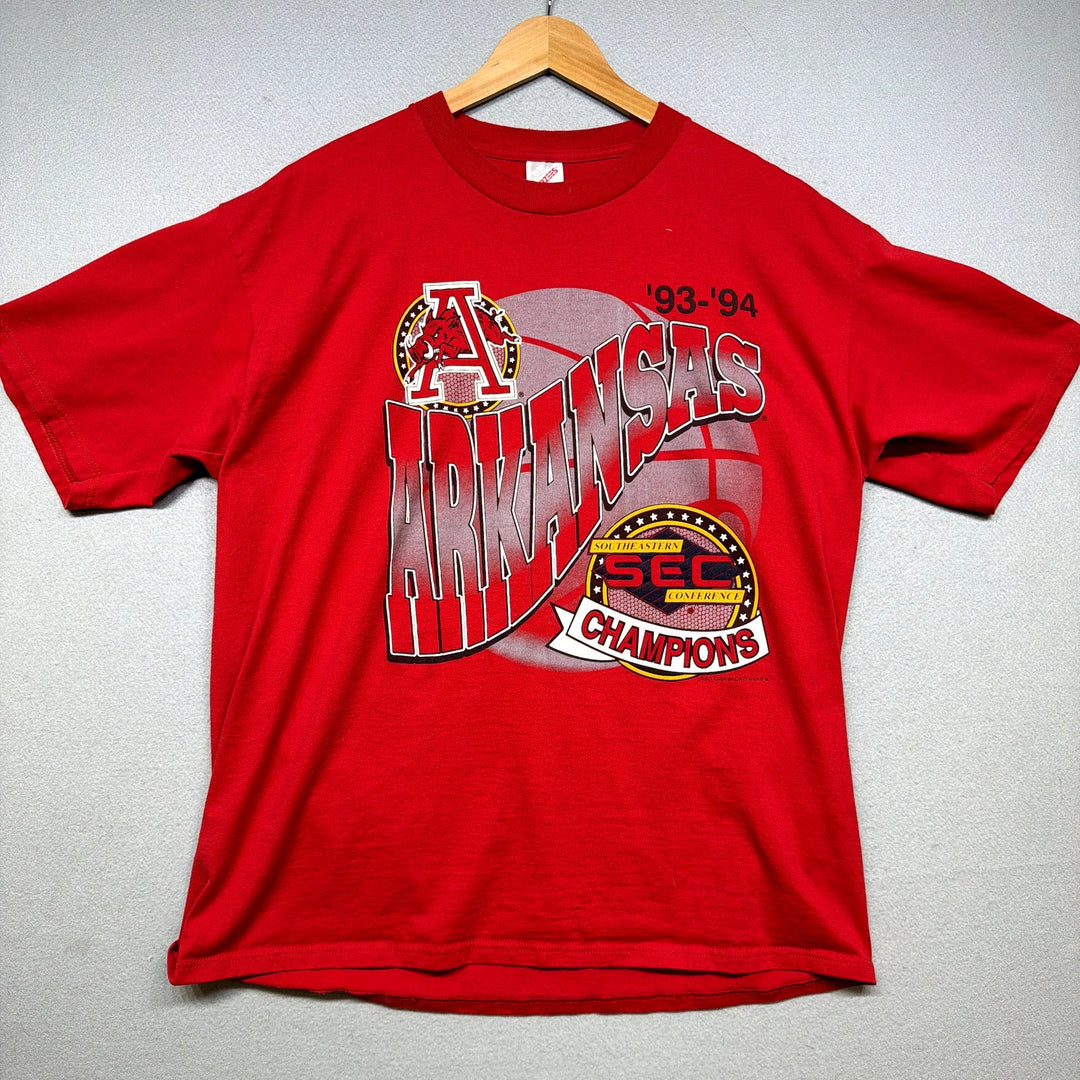 Vintage University of Arkansas SEC Champions T Shirt Size XL