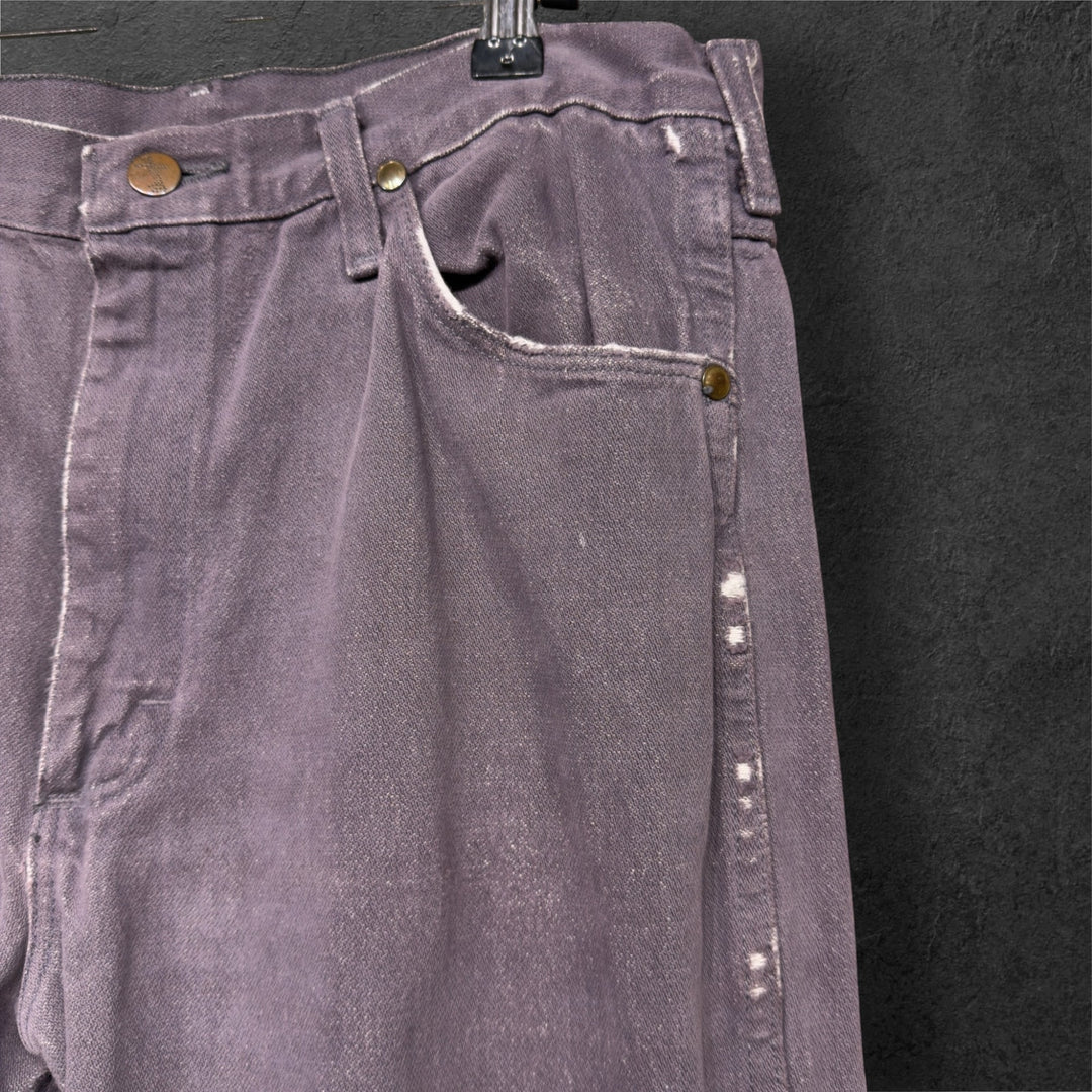 Vintage Wrangler Purple 90s Distressed Faded Jeans Size  32