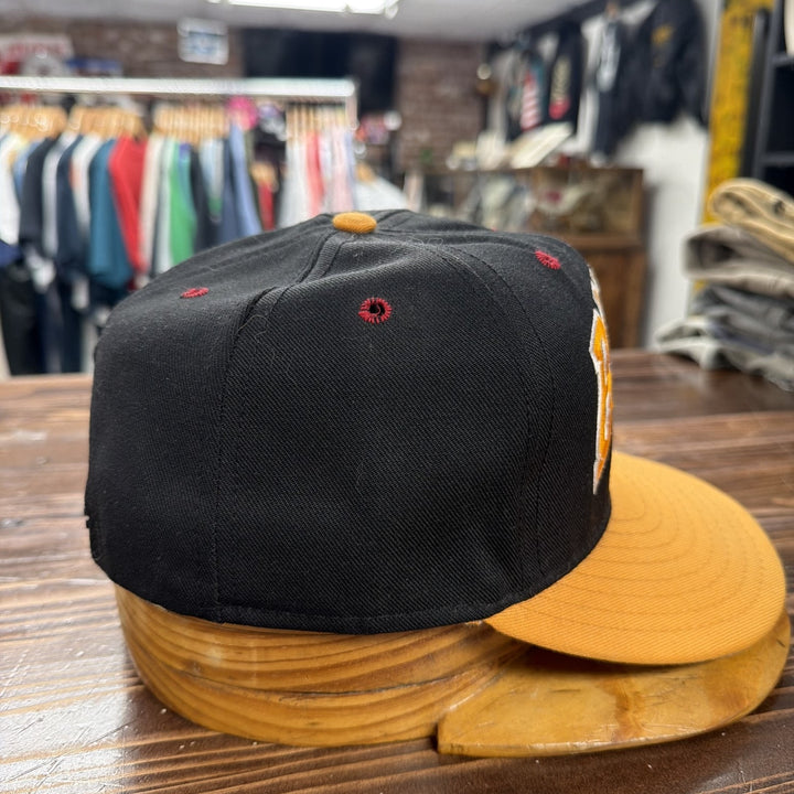 90's Team NFL Tampa Bay Bucs Embroidered Helmet Logo Hat Black Orange Snapback