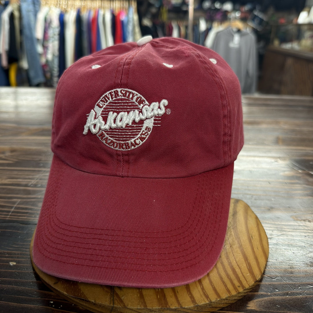 Vintage Y2K Arkansas Razorbacks Strap Back Hat