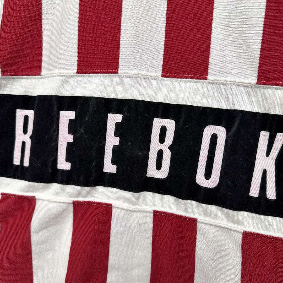 Vintage Reebok Striped Rugby Polo Shirt Size Medium