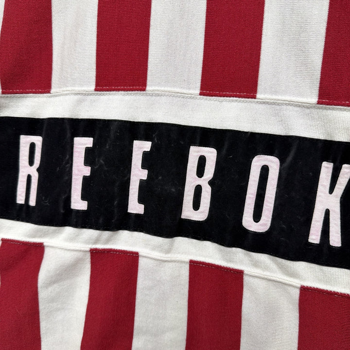 Vintage Reebok Striped Rugby Polo Shirt Size Medium