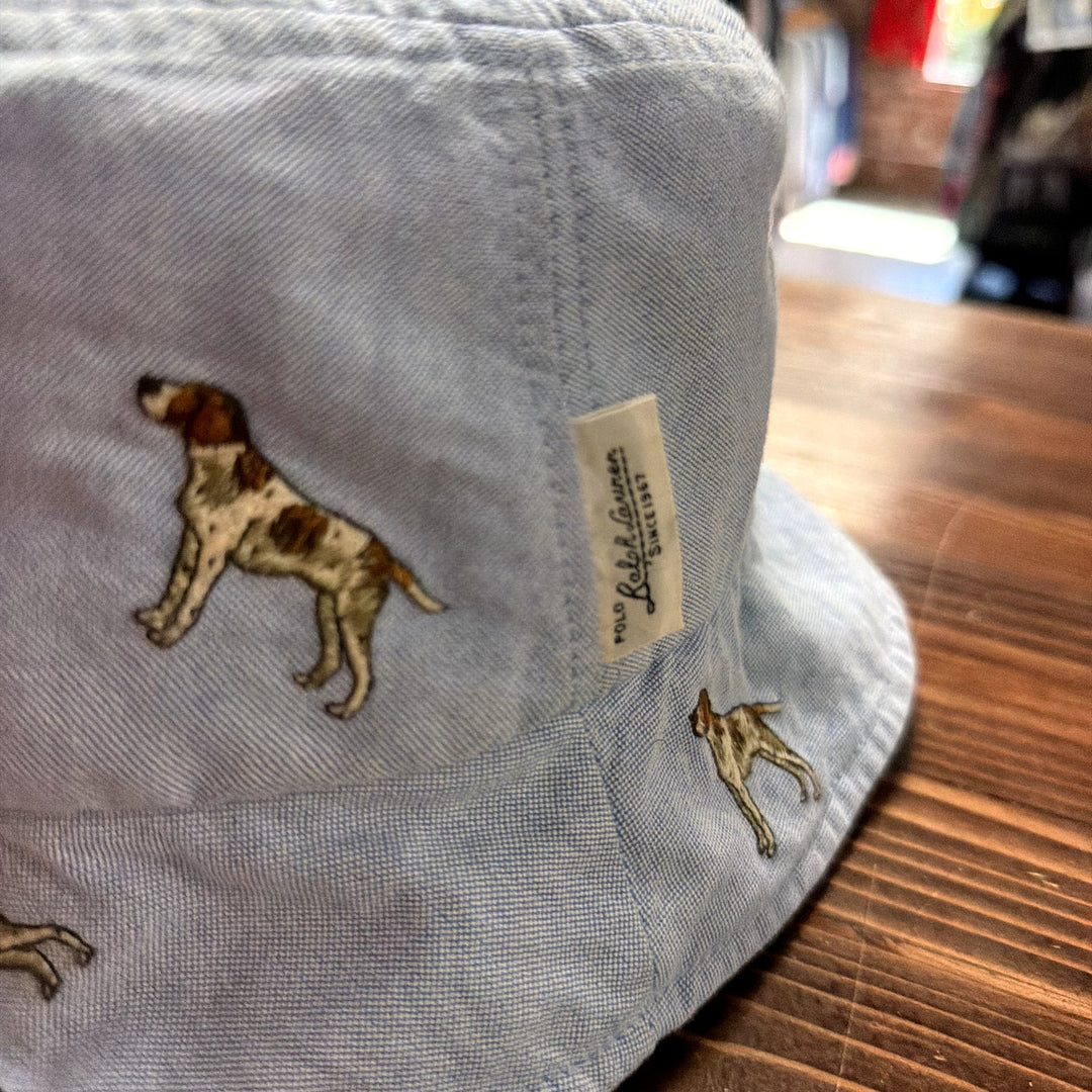 Polo Ralph Lauren Embroidered Dog Bucket Hat Size L/XL