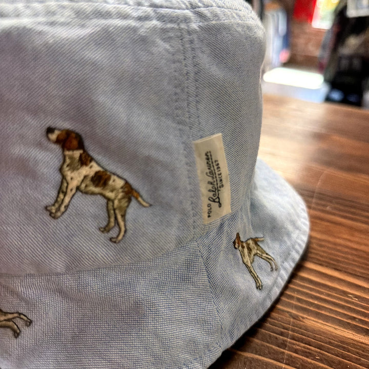 Polo Ralph Lauren Embroidered Dog Bucket Hat Size L/XL