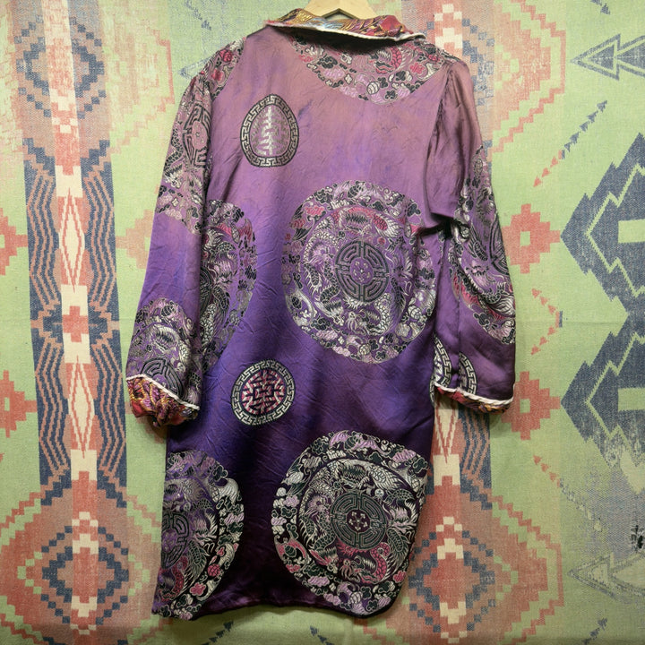 Japanese Kimono Style Vintage Jacket Medium 80s