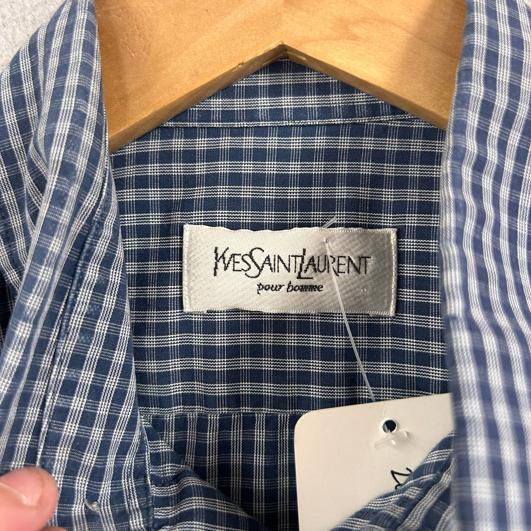 Vintage YSL Yves Saint Laurent Button Down Shirt Size Medium