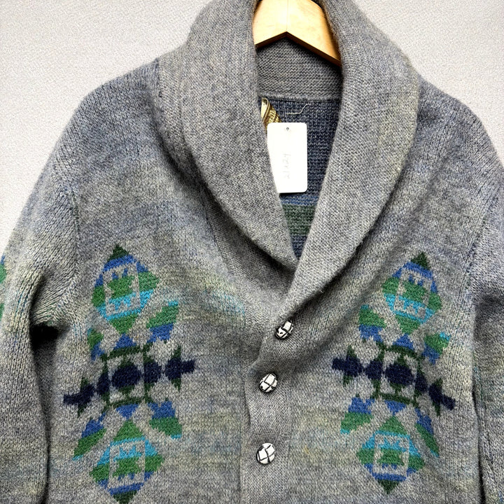 Vintage Pendleton Aztec Shawl Collar Cardigan Sweater Size Large