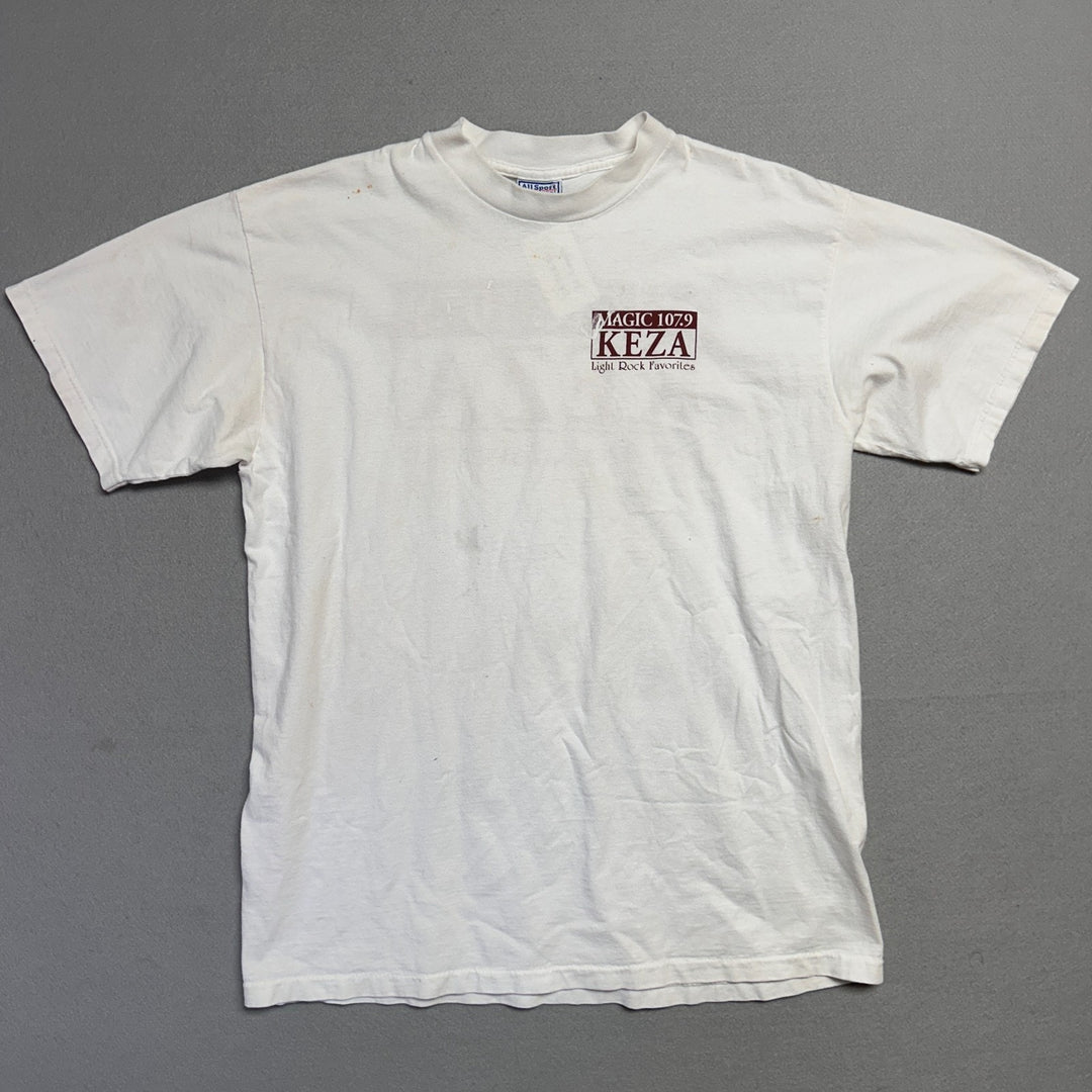 Vintage Magic 107.9 KEZA Radio Station Little Rock Arkansas White Shirt Size XL