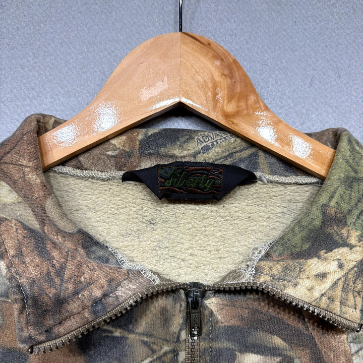 Vintage Liberty Realtree Camo Quarter Zip Sweatshirt Size XXL