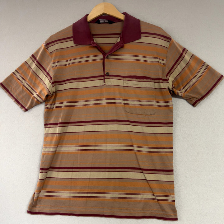 Vintage Ermenegildo Zegna Striped Polo Shirt size Medium