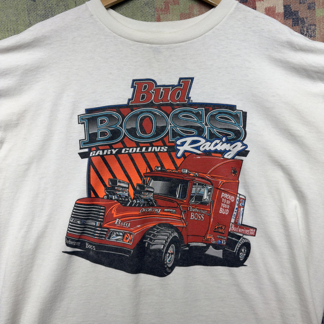 Bud Boss Tour Vintage Truck Racing T Shirt Size XXL 90s