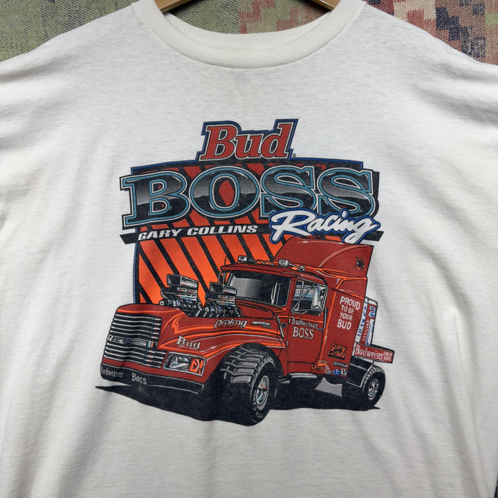 Bud Boss Tour Vintage Truck Racing T Shirt Size XXL 90s