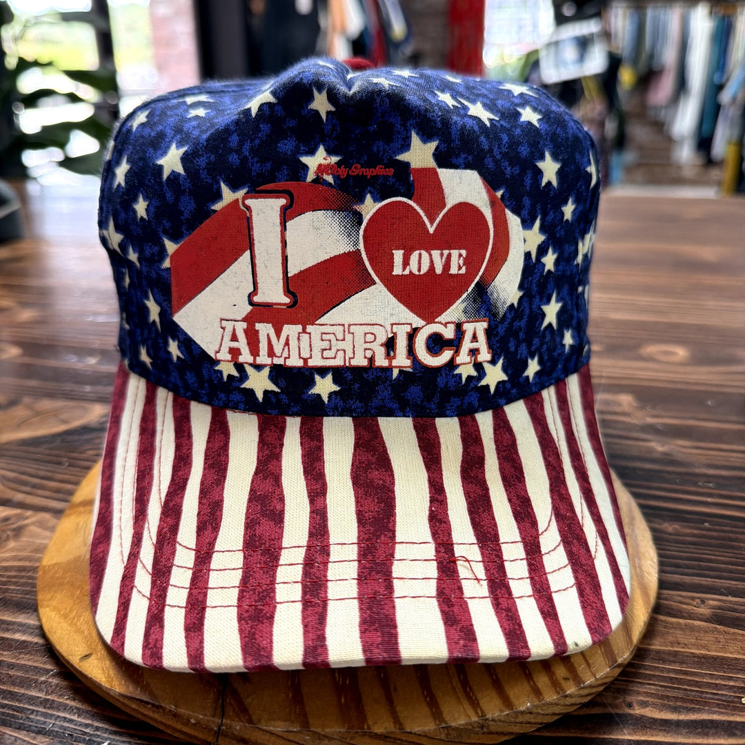 Vintage I Love America Snapback Hat