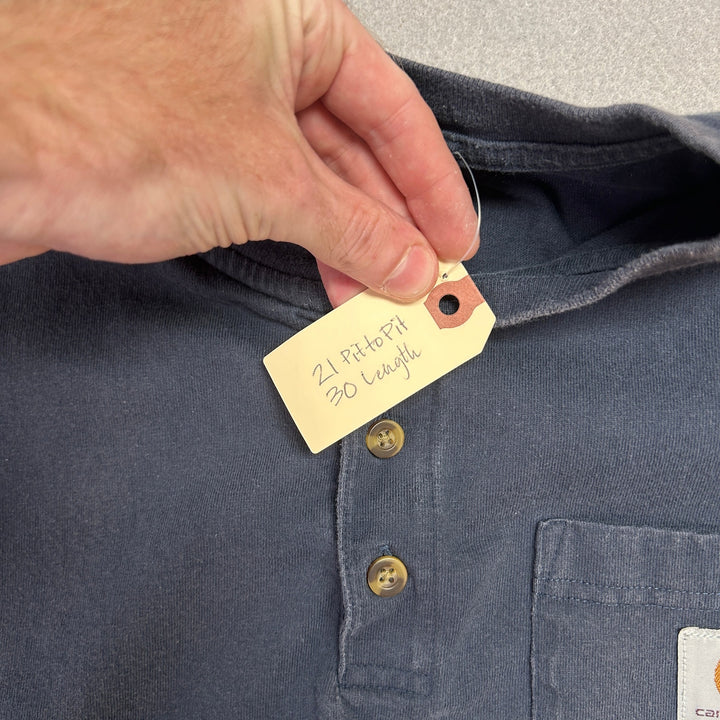 Carhartt Blue Pocket T Shirt Size Medium