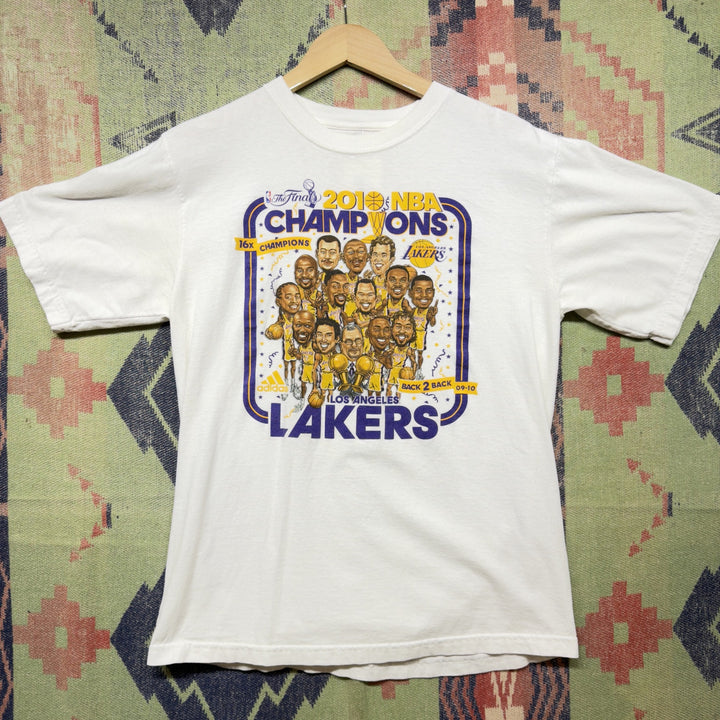 Adidas Lakers NBA Champions Vintage Big Head T Shirt Size Medium