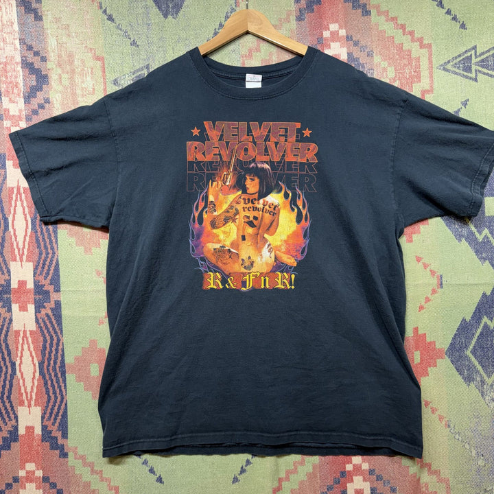 Velvet Revolver R & F'n R Vintage Tour T Shirt XXL 2000s Rare Pin up
