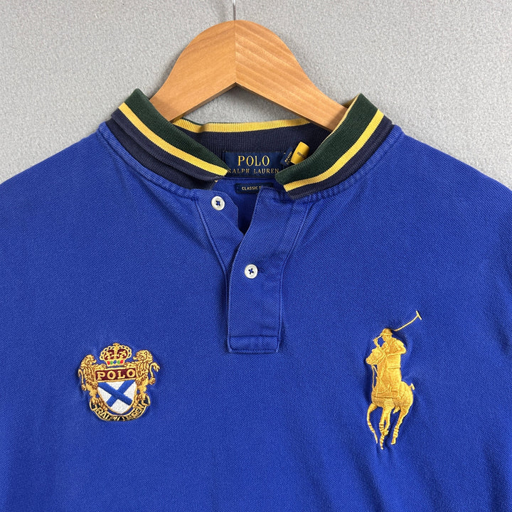 Polo Ralph Lauren Big Pony Crest Blue Polo Shirt Size XL