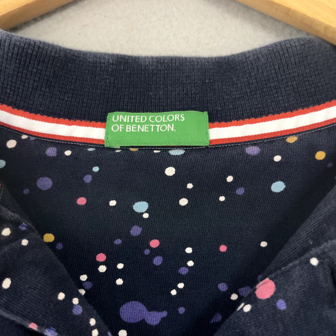 United colors Of Benetton Splatter Print Polo Shirt Size Large