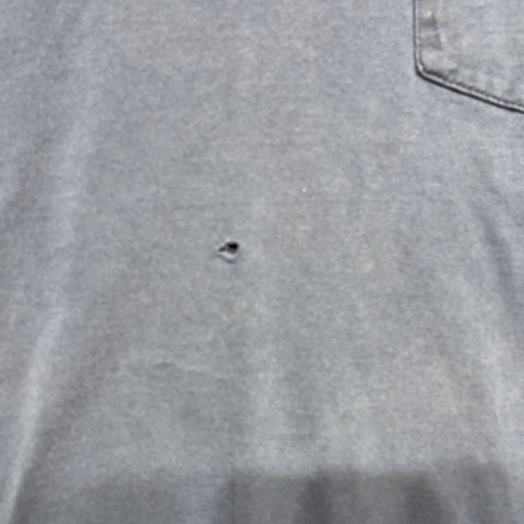 Vintage Discus Athletic Blue Faded Pocket T Shirt Size Large