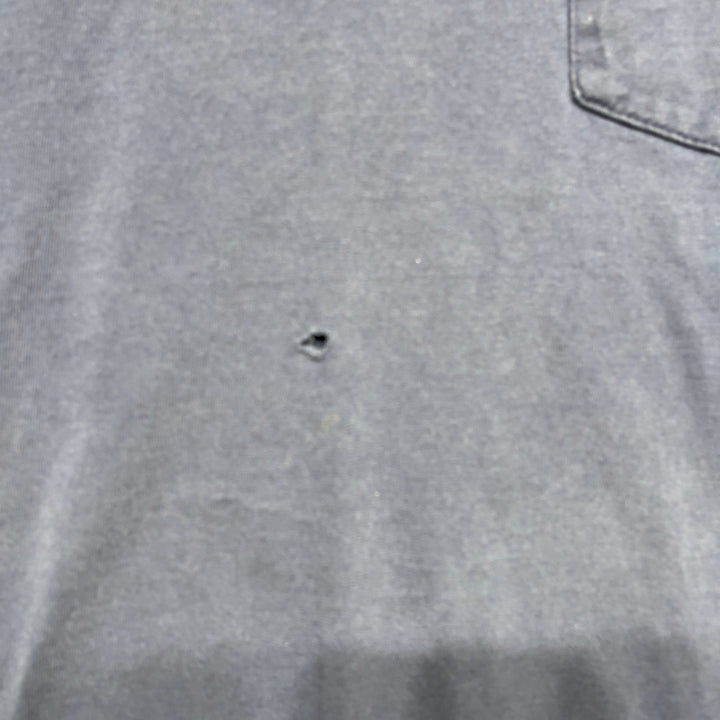 Vintage Discus Athletic Blue Faded Pocket T Shirt Size Large