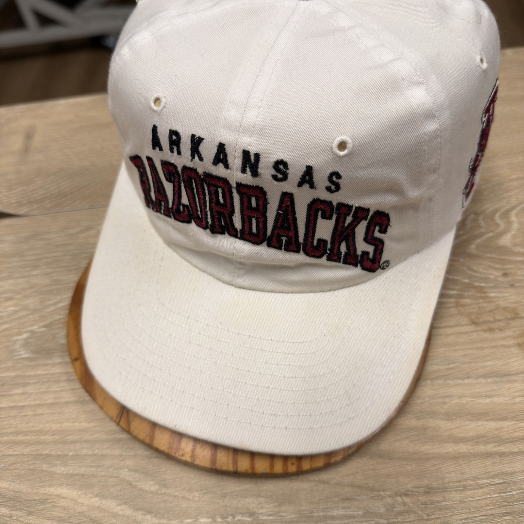 Vintage 90s Starter Arkansas Razorbacks Arch Snapback Hat