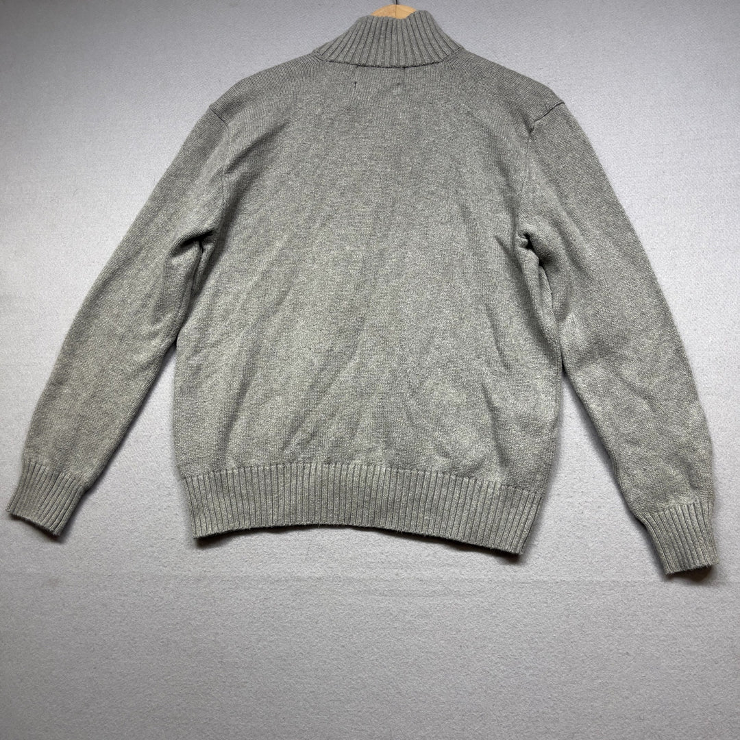 Vintage Polo Ralph Lauren Gray Cotton Sweater Size Medium